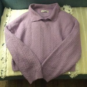 PinkYotto purple collared sweater.